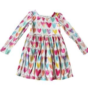 Play by Little Sleepies Girls Dress Bamboo Heart Print Size 4T